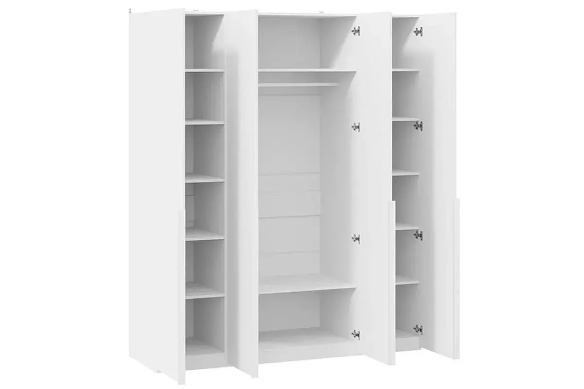 Шкаф для одежды (580) с 4 глухими дверями Порто СМ-393.07.110 (Белый Жемчуг/Белый софт) в мебель-центре Озерцо