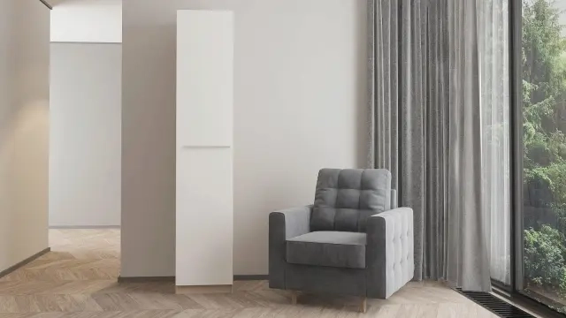 Шкаф однодверный Noble 45 см, цвет Дуб бардолино&Белый 45x53 — купить в Озерце