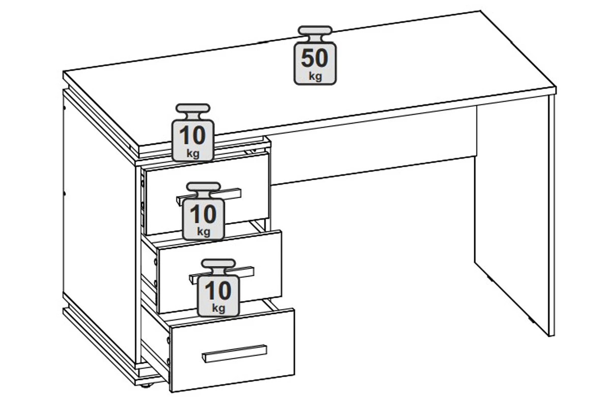 Стол письменный Nature 84 (Дуб табачный Craft/Черный) — Мебель-центр Озерцо