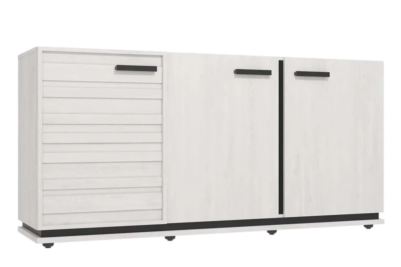 Тумба МЦН 5 Oslo (Бетон Пайн светлый/Черный) — Мебель-центр Озерцо