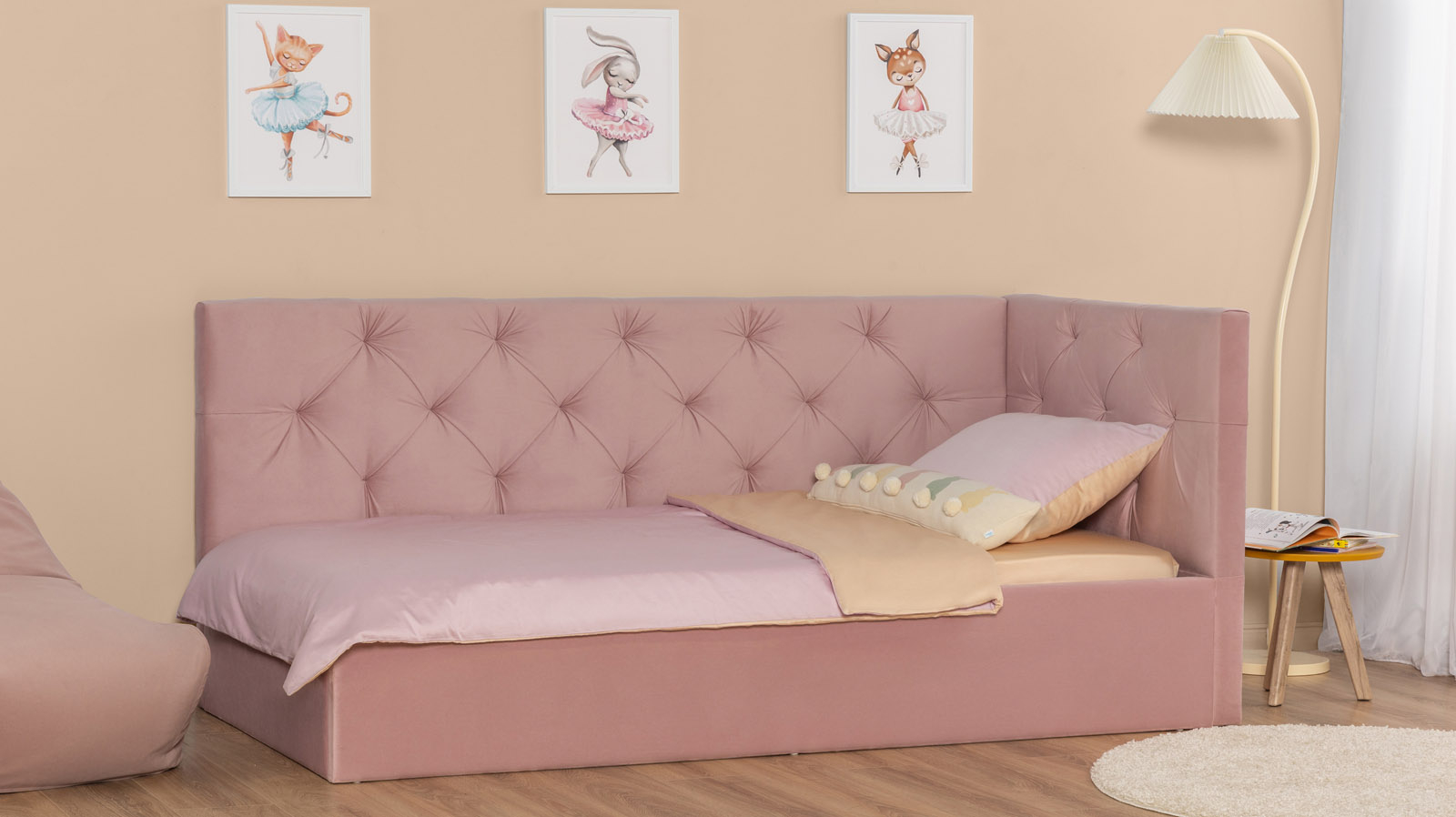 Детская кровать Camilla Pro, Тк. Sky Velvet 01 90x190 — Мебель-центр Озерцо