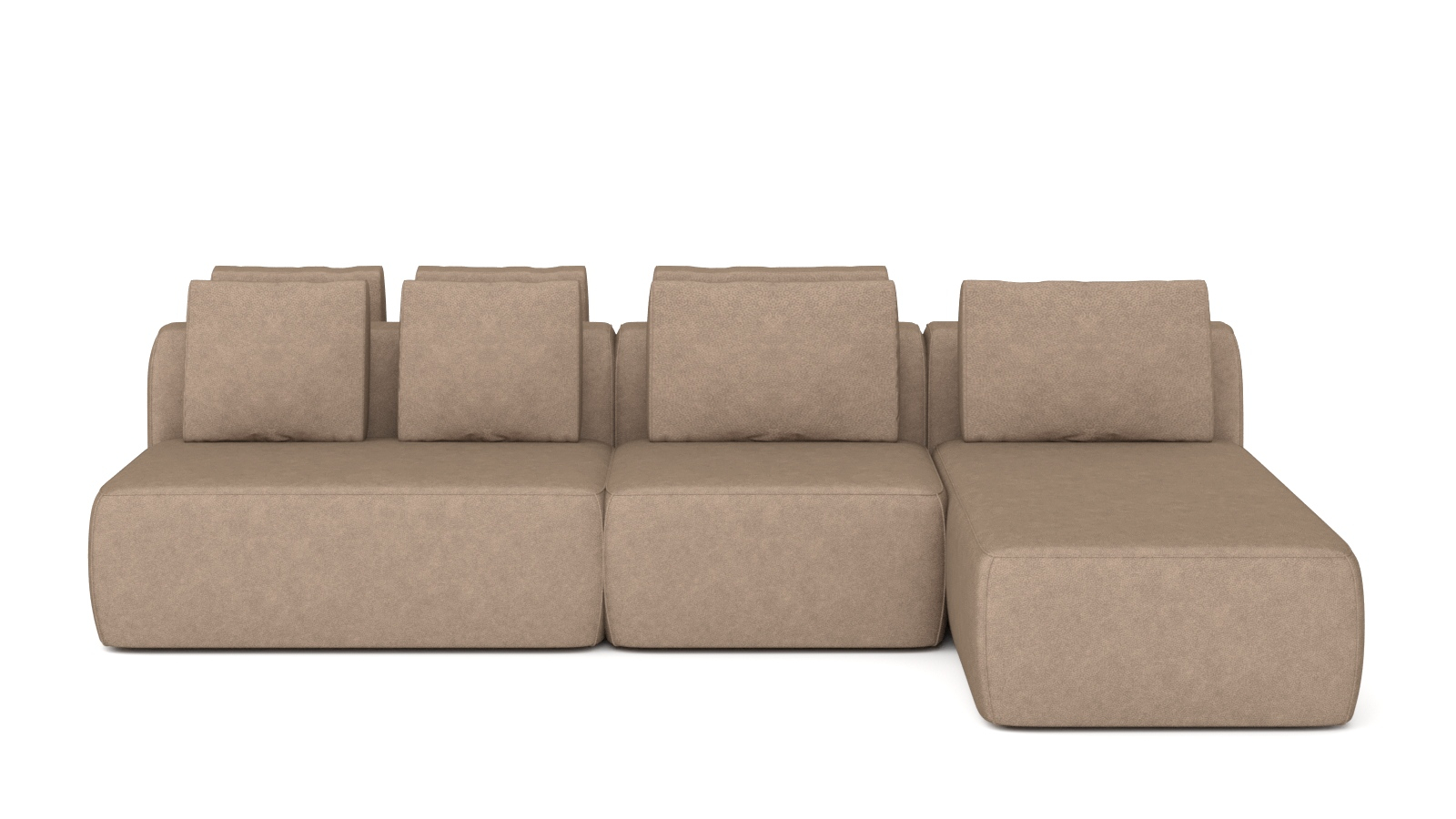 Диван модульный Molto, 5 секционный, 170+85+125+170+85+85+85+125, ткань Galaktika beige 57 — купить в Озерце