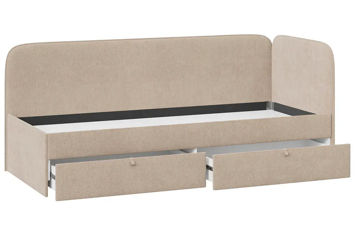 Кровать Молли с мягкой обивкой Тип 1 80х200 (Микровелюр/Scandi Cream 03) - купить в Озерце