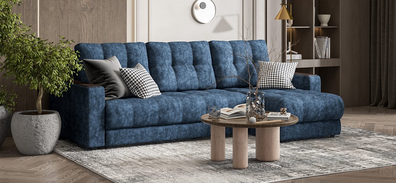 Угловой диван BOSS 3.0 Classic XL Велюр Royal топаз NEW — купить в Озерце