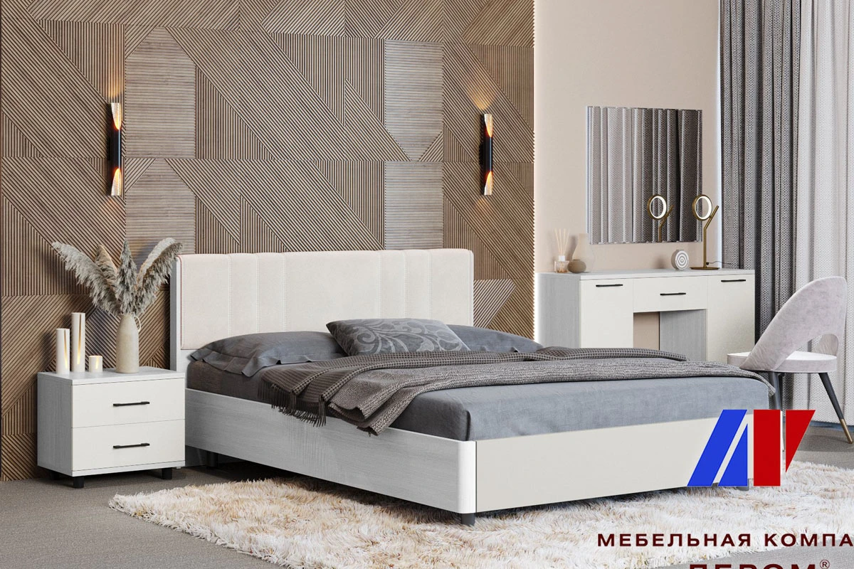 Туалетный столик СТ-5002-СЯ-КМ (Снежный Ясень/Кашемир Матовый) — Мебель-центр Озерцо