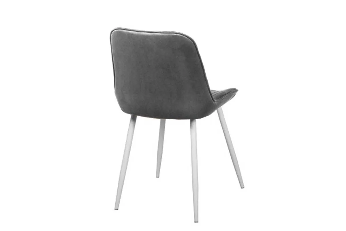 Стул Аура каркас 9003 белый матовый, велюр (Velluto 18 серый) СРП-032 - купить в Озерце