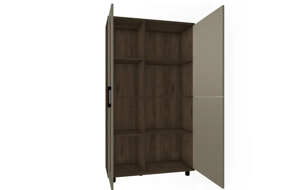 Шкаф многоцелевой ШК-5081-ГТ-ЛМ (Гикори Джексон Темный/Латте Матовый) в мебель-центре Озерцо