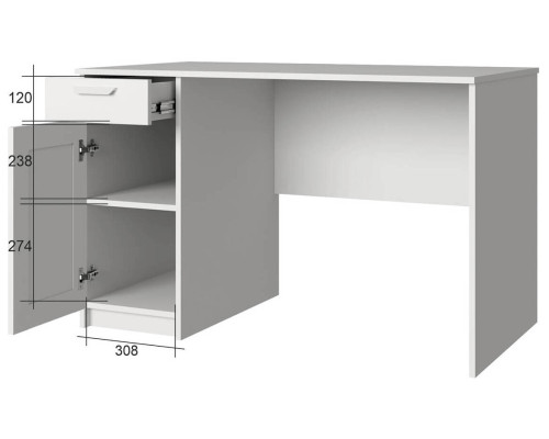 Скаген Стол письменный 1D1S — Мебель-центр Озерцо