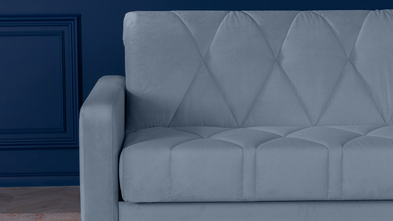 Диван - кровать Domo Pro стежка ромб, ткань Casanova Ice 160x216 — купить в Озерце