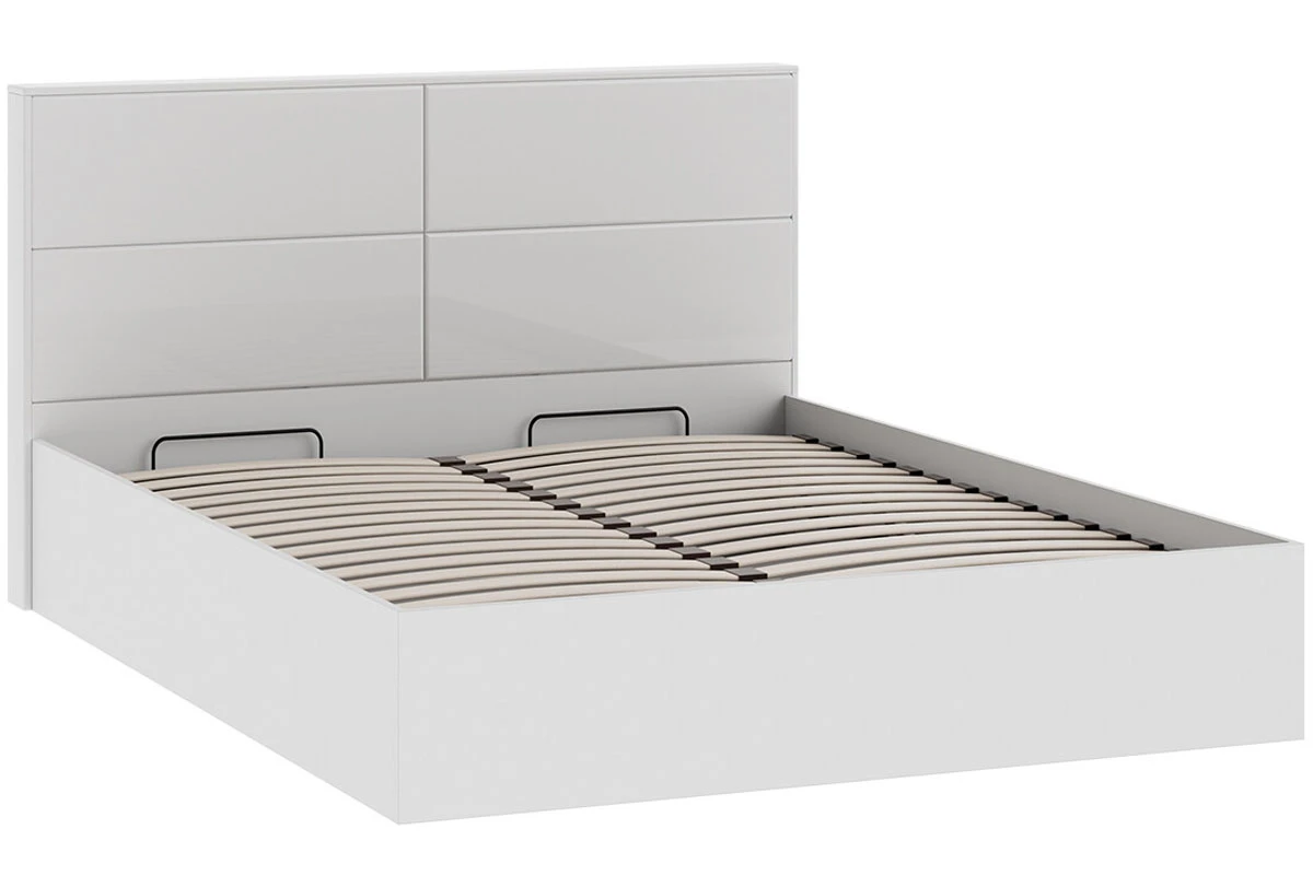 Кровать универсальная Тесса с ПМ Тип 2 и заглушиной 160х200 (Белый жемчуг/Белый глянец) - купить в Озерце