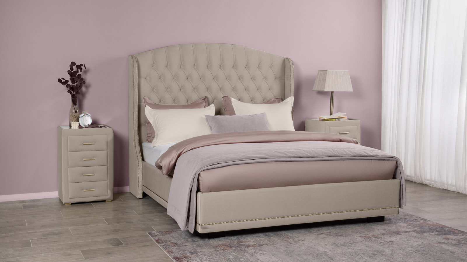 Кровать с подъемным механизмом Rachel New I, ткань Sky Velvet 03 gold, 140x200 - купить в Озерце