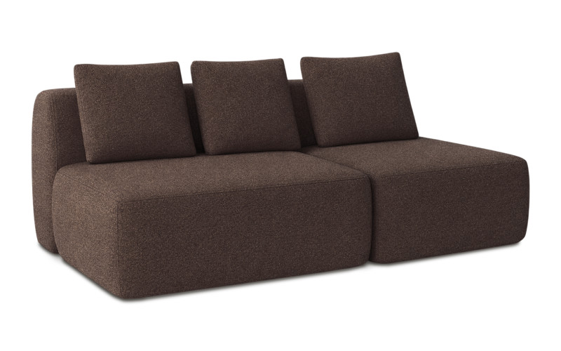 Диван модульный Мольто-2 секц-пуф 125+85-спинка 125+85-Тк. Galaktika Brown (Тк. Галактика Браун) 57 — купить в Озерце