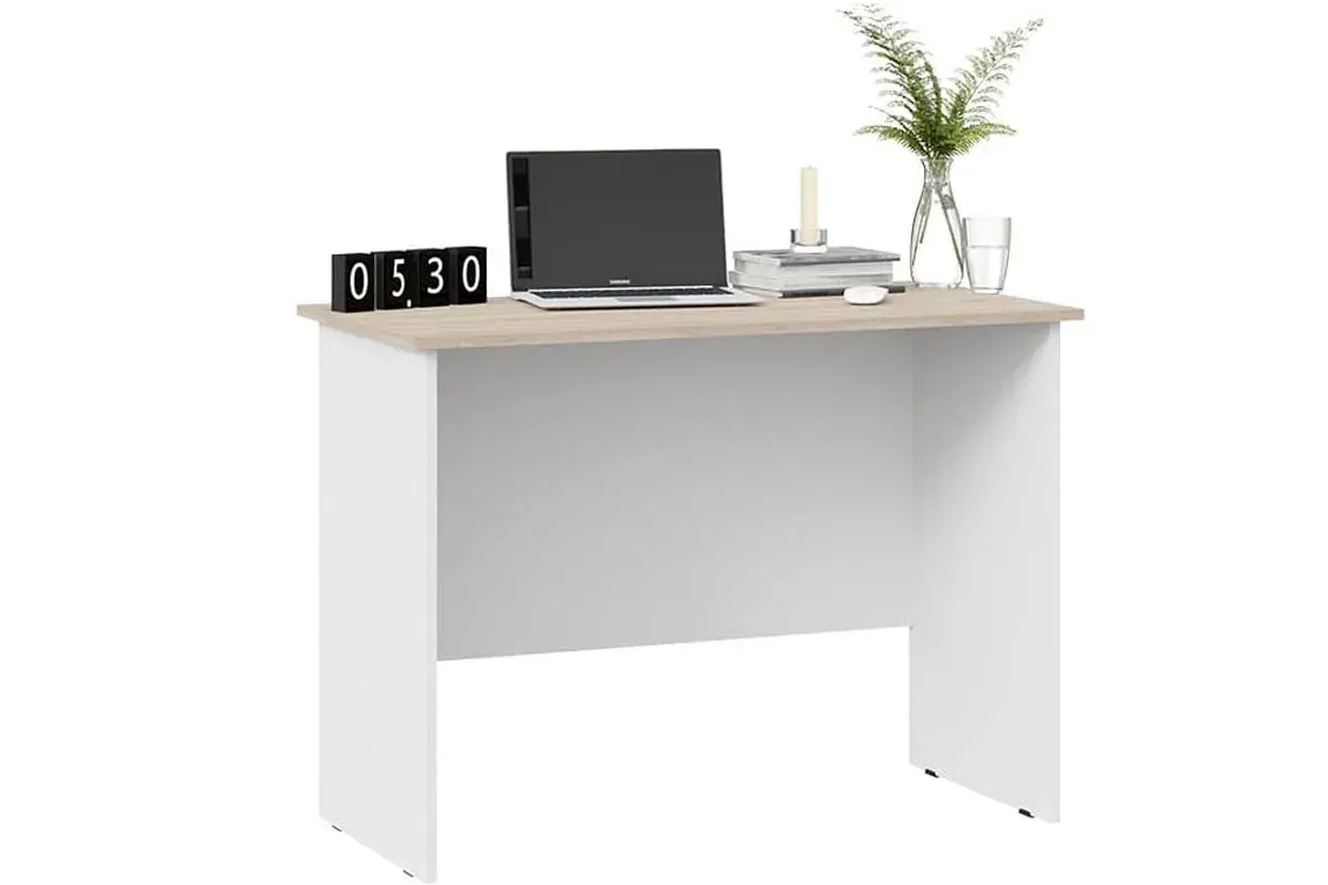 Стол письменный Тип 14 (1000) (Дуб Сонома/Белый Ясень) — Мебель-центр Озерцо