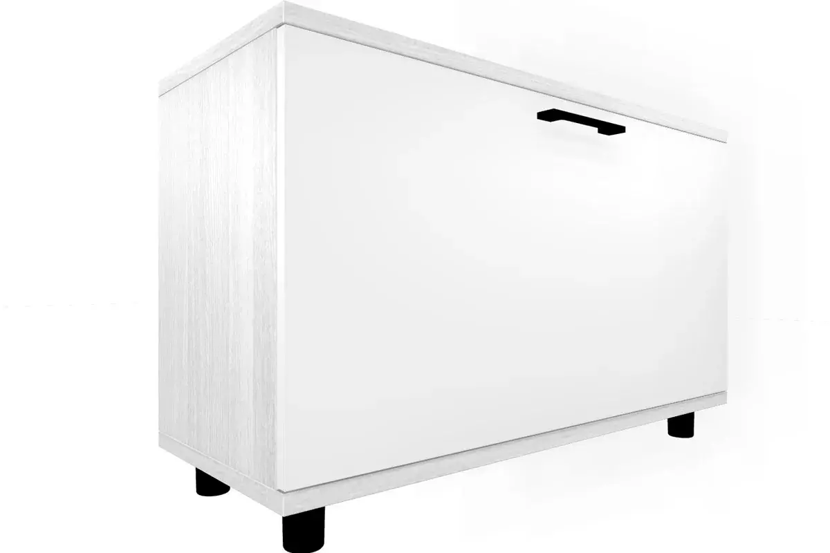 Прихожая Грейс комплект 9 (Снежный Ясень/Белый Бриллиант Глянцевый) — Мебель-центр Озерцо