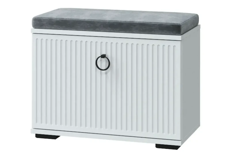 Тумба с мягким элементом Шарлиз (Белый/Бренди лайт 26) — Мебель-центр Озерцо