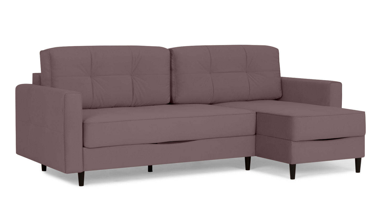 Диван Amani Pro угловой с широкими подлокотниками, ножки: пластик, Тк. Casanova Lilac 156x237 — купить в Озерце