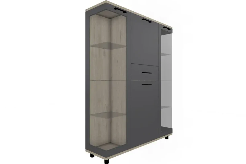 Шкаф многоцелевой ШК-5080-ГС-АМ (Гикори Джексон Светлый/Антрацит Матовый) в мебель-центре Озерцо