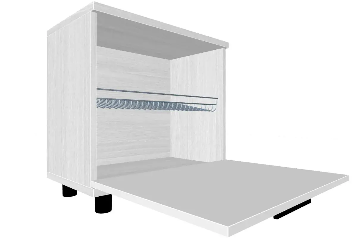 Тумба ТБ-5042-СЯ-БГ (Снежный Ясень/Белый Бриллиант Глянцевый) — Мебель-центр Озерцо