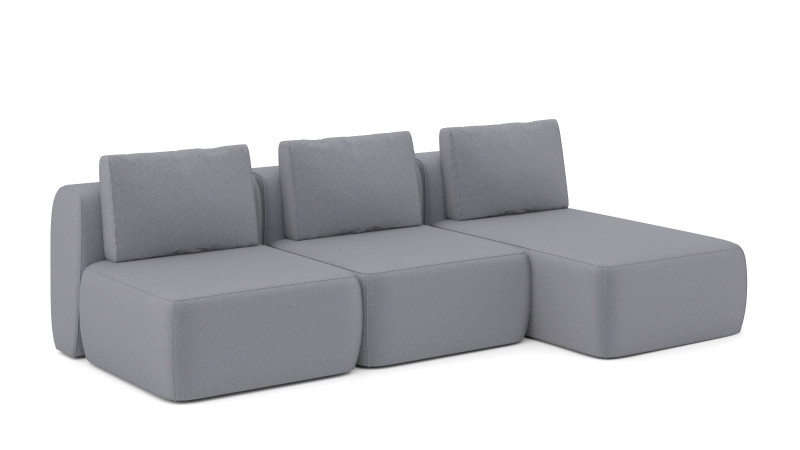 Диван модульный 3-секционный Molto 85+85+125 ткань Aura 11 147x259 — купить в Озерце