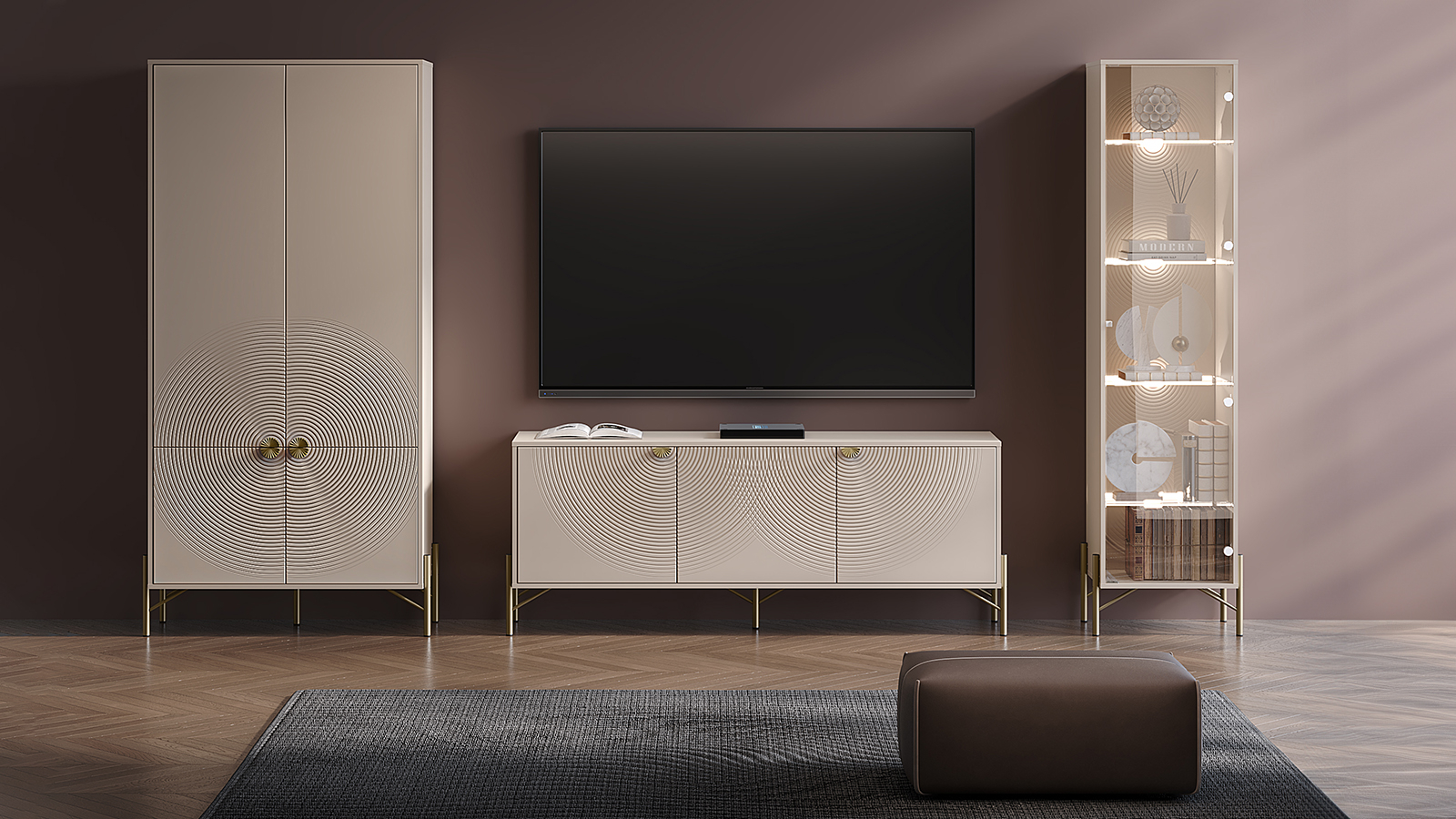 Шкаф четырехдверный, Vinyl, цвет Кашемир, 40x 105 — купить в Озерце