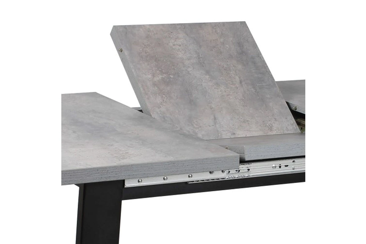 Стол раздвижной Хаген 120х80 (Муар черный/Цемент) СРП-С-031 - купить в Озерце