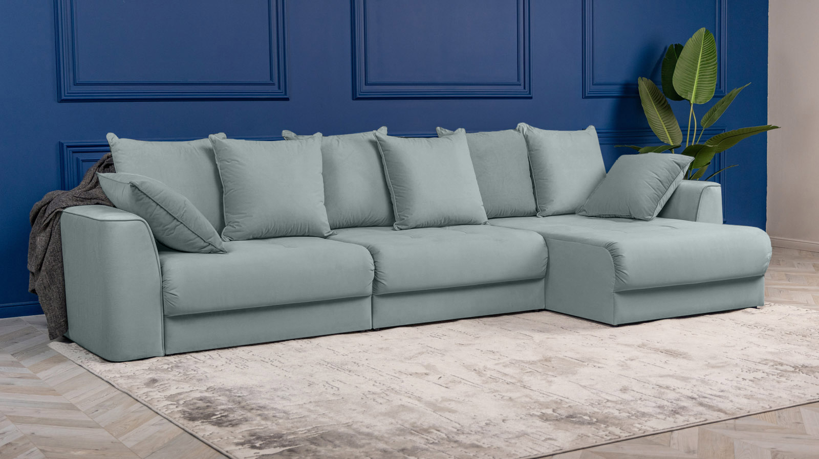 Диван угловой Monako New, Тк. Casanova Sky 156x356 — купить в Озерце