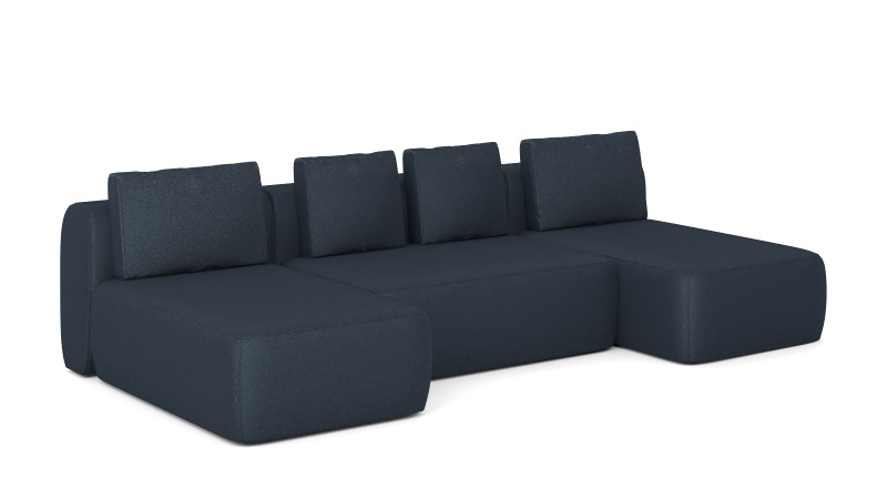 Диван модульный 3-секционный Molto 125+125+125 ткань Aura 18 Aura 18 147x300 — купить в Озерце