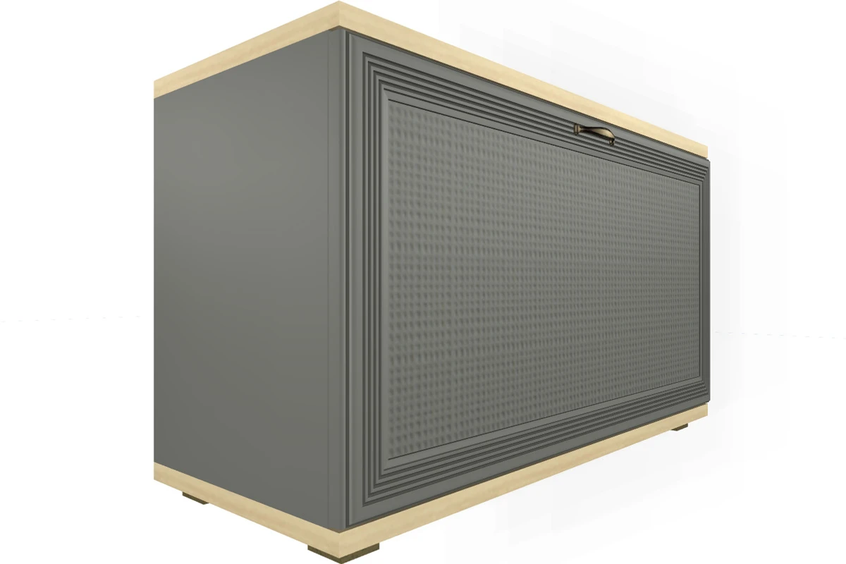 Готовый комплект для прихожей Карина ПК-1002-АС-СО (Ясень Асахи/Серый Оникс) — Мебель-центр Озерцо