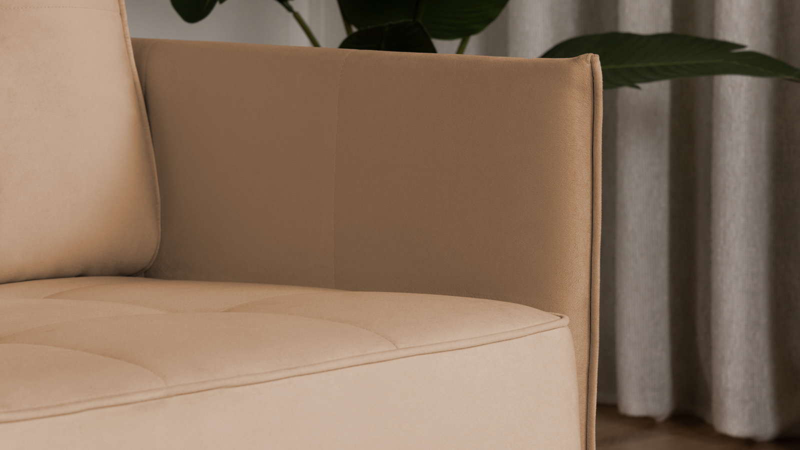 Кресло Amani Pro, Тк. Casanova Beige (подлокотник: 5 см) 73.5x89 — купить в Озерце