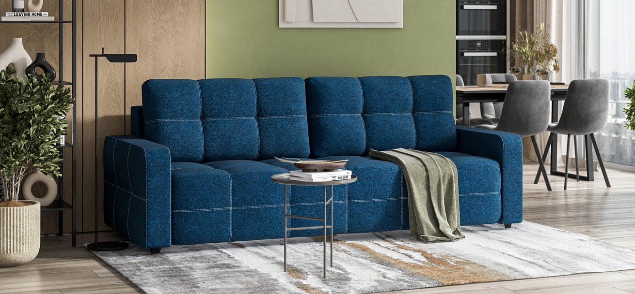 Диван Денди рогожка Malmo синий — купить в Озерце