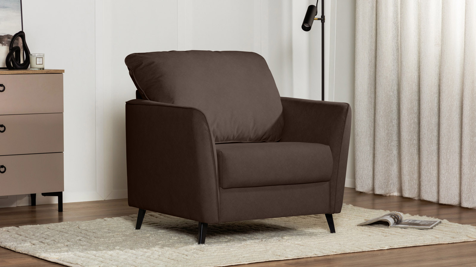 Кресло Laguna, Тк. Galaktika brown Galaktika Brown 87x92.5 — купить в Озерце
