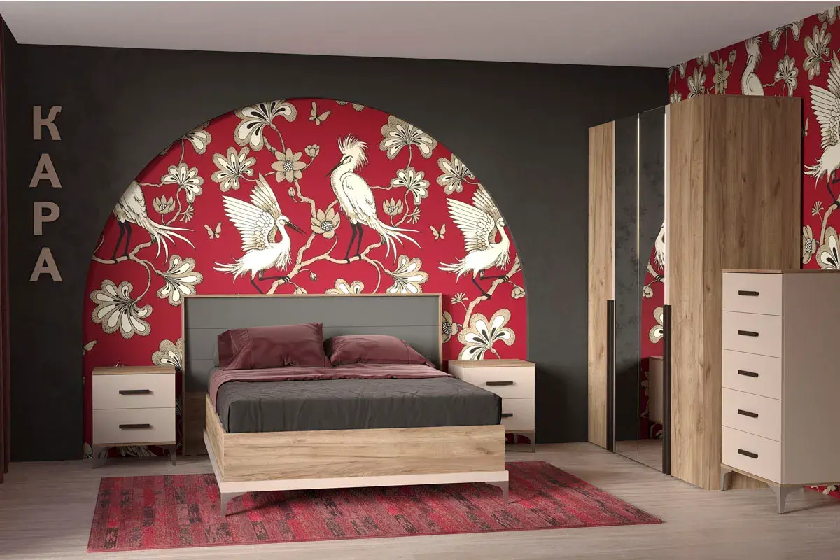 Кровать Кара 10 со стационарным основанием 140х200 (Дуб Табачный Craft) - купить в Озерце