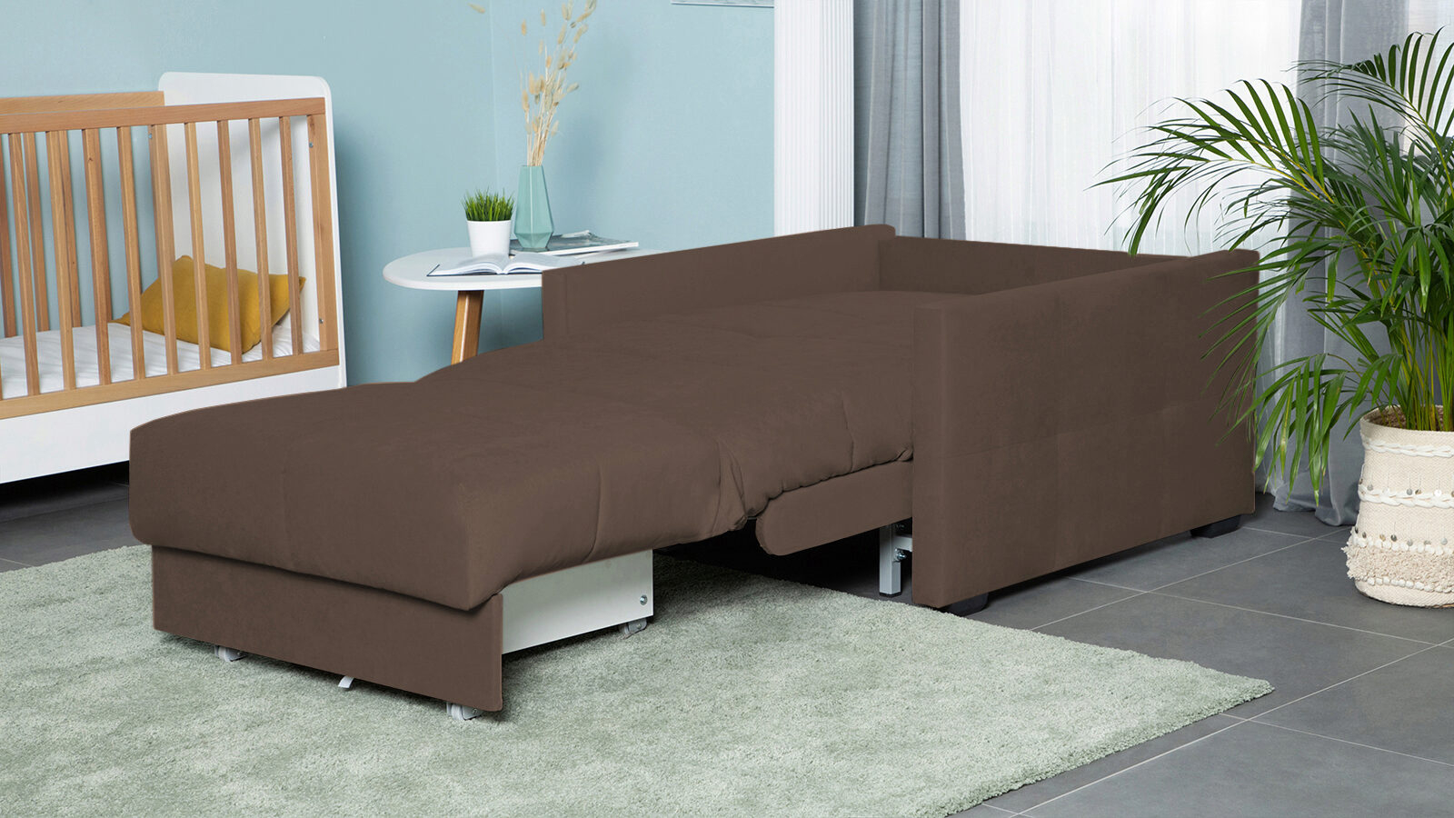 Кресло-кровать Carina Nova Sky velvet 02 80x205 — купить в Озерце