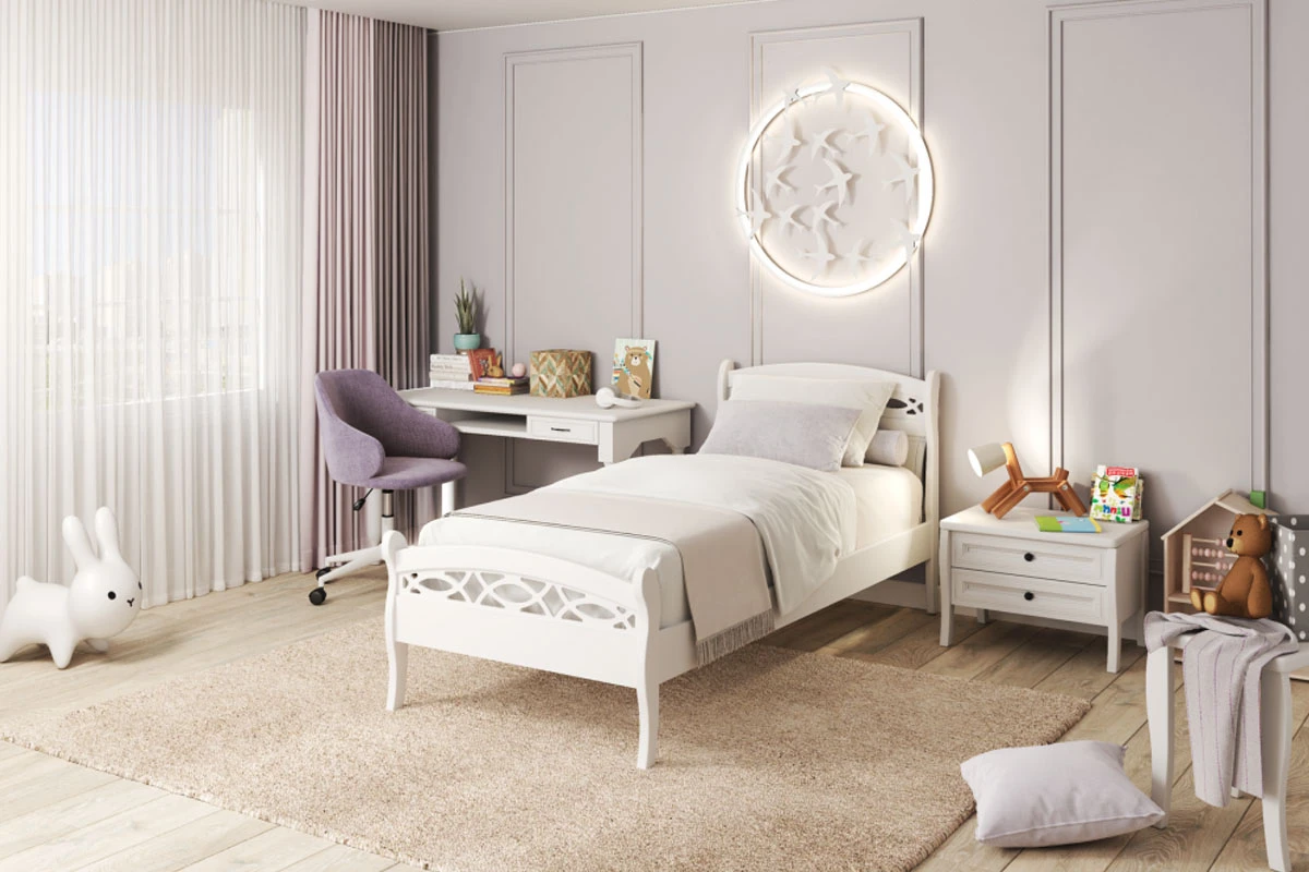 Кровать Натали 90х200 (Белая) - купить в Озерце