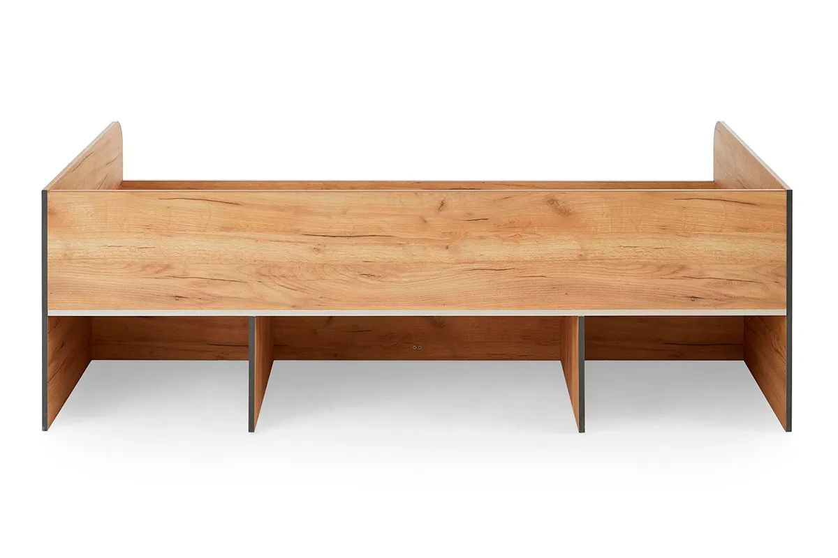 Кровать комбинированная Хилтон 90х200 Тип 1 (Дуб Крафт Золотой/Белый матовый) - купить в Озерце