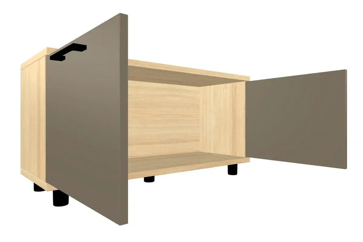 Тумба ТБ-5051-АС-ЛМ (Ясень Асахи/Латте Матовый) — Мебель-центр Озерцо