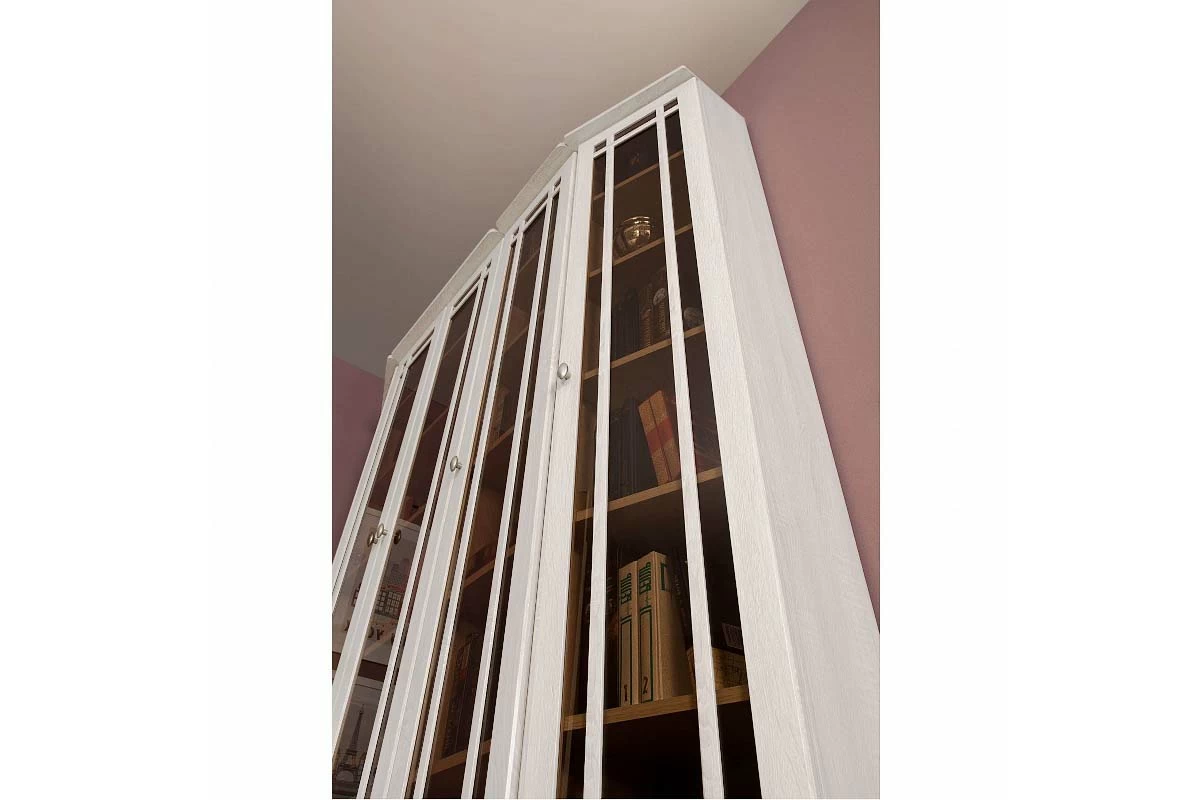 Шкаф для книг со скосом вправо Sherlock 35 (Ясень Анкор светлый) в мебель-центре Озерцо