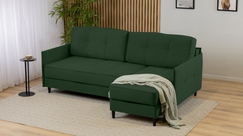 Диван Amani Pro угловой с узкими подлокотниками, ножки: пластик, Тк. Casanova Grass 156x217 — купить в Озерце