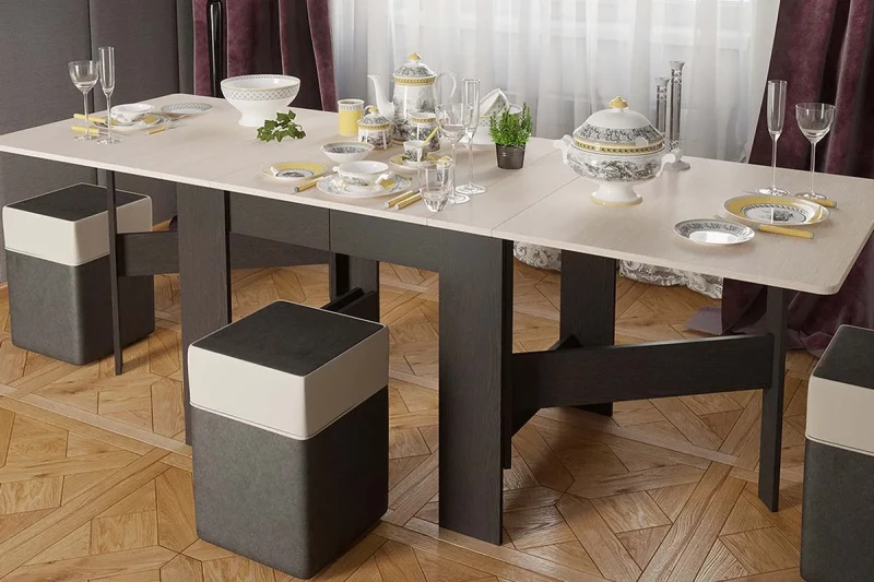 Стол-книжка тип 2 (Венге Цаво/Дуб Белфорт) - купить в Озерце