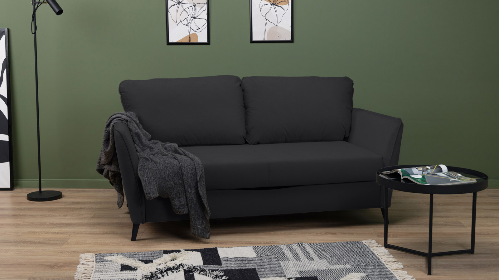 Диван Laguna Mini, ткань Sky Velvet 38 144x201 — купить в Озерце