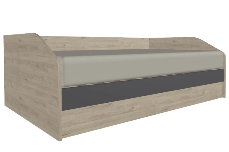 Кровать КР-119-ГС-АМ 120х200 (Гикори Джексон Светлый/Антрацит Матовый) - купить в Озерце