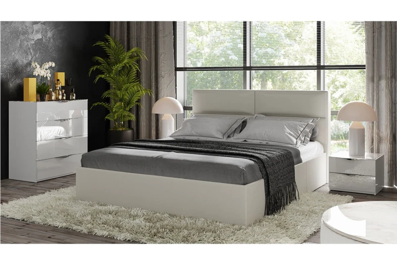 Спальный гарнитур Глосс №4 (Белый глянец) - купить в Озерце