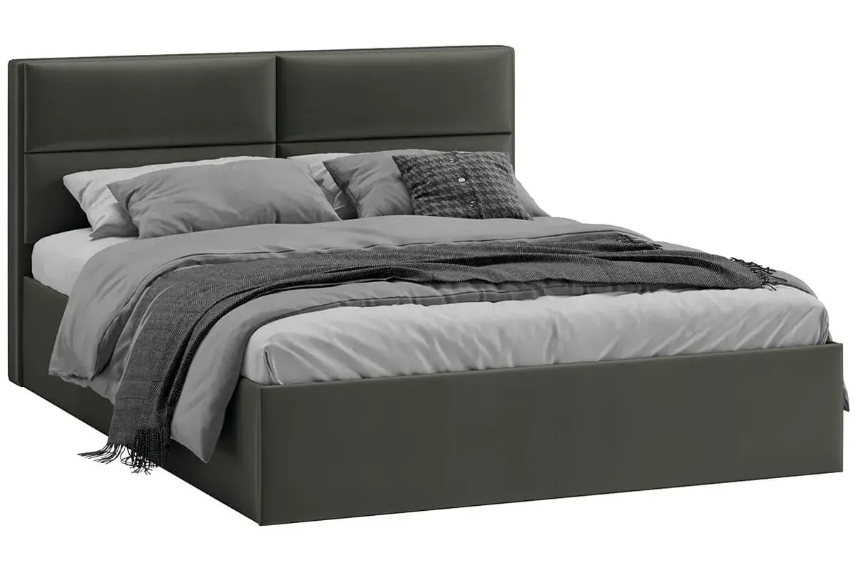 Кровать универсальная Глосс Тип 1 без ПМ 160х200 (Велюр/Confetti Stone) - купить в Озерце