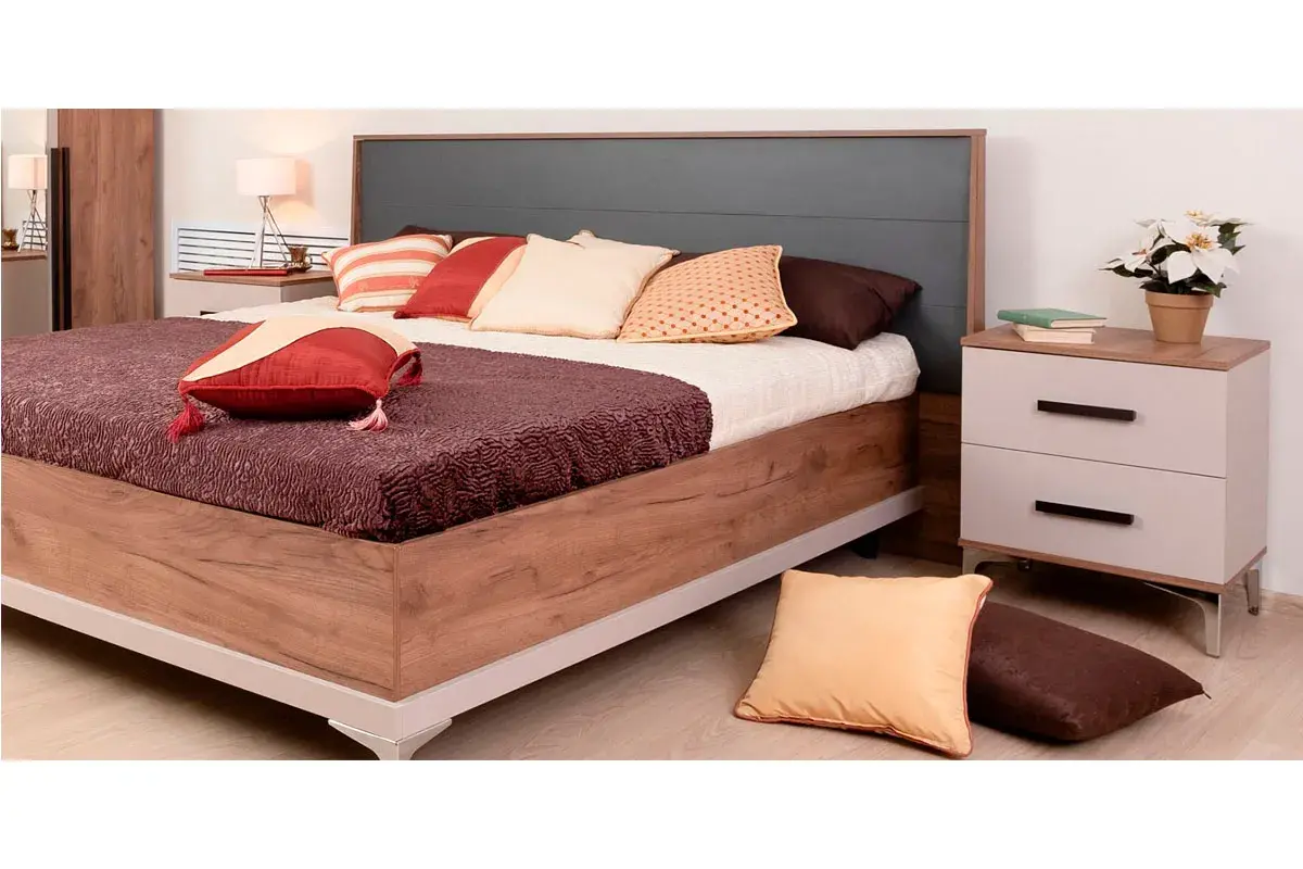 Тумба прикроватная Кара 2 (Дуб Табачный Craft) — Мебель-центр Озерцо