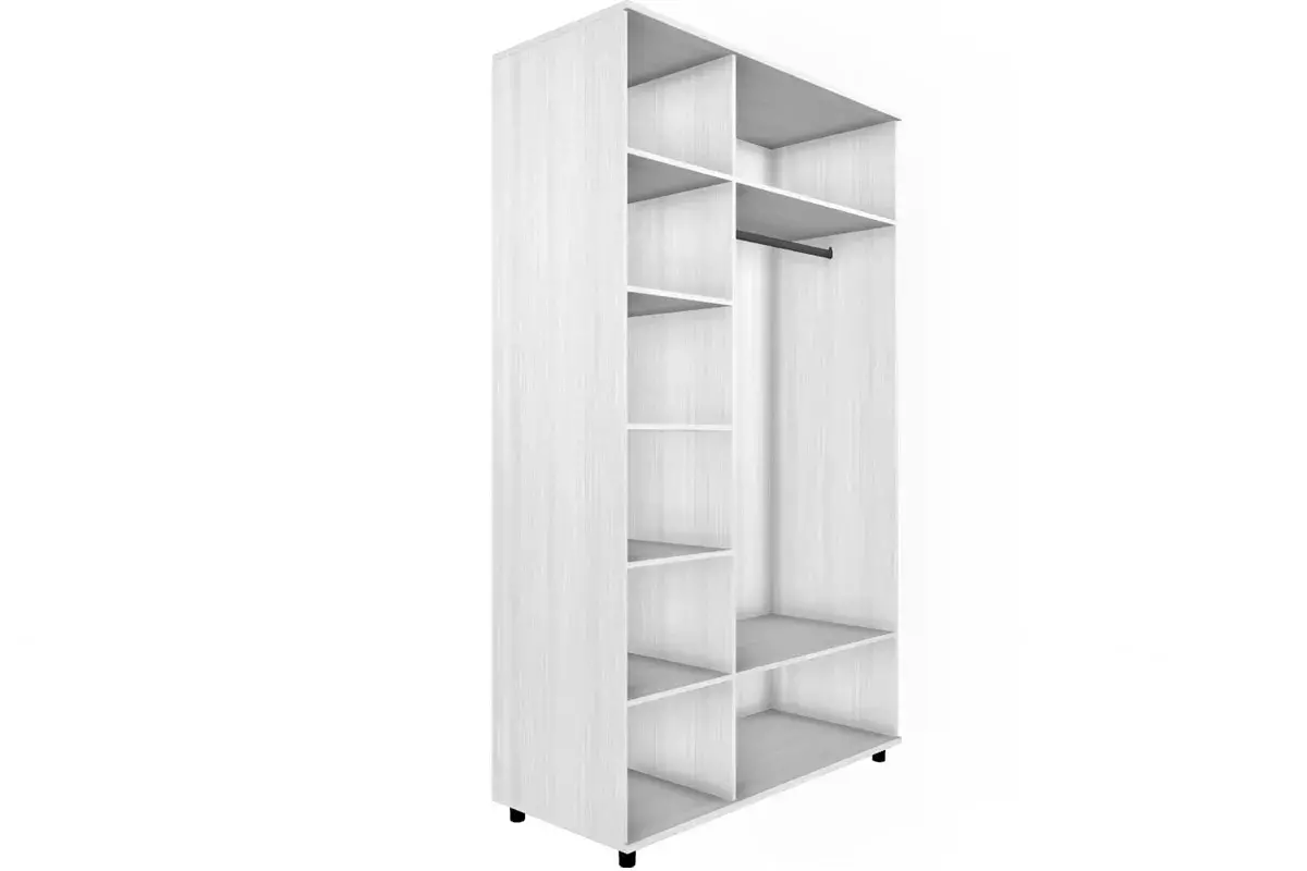 Шкаф для одежды и белья ШК-5001-СЯ-БГ (Снежный Ясень/Белый Бриллиант Глянцевый) в мебель-центре Озерцо