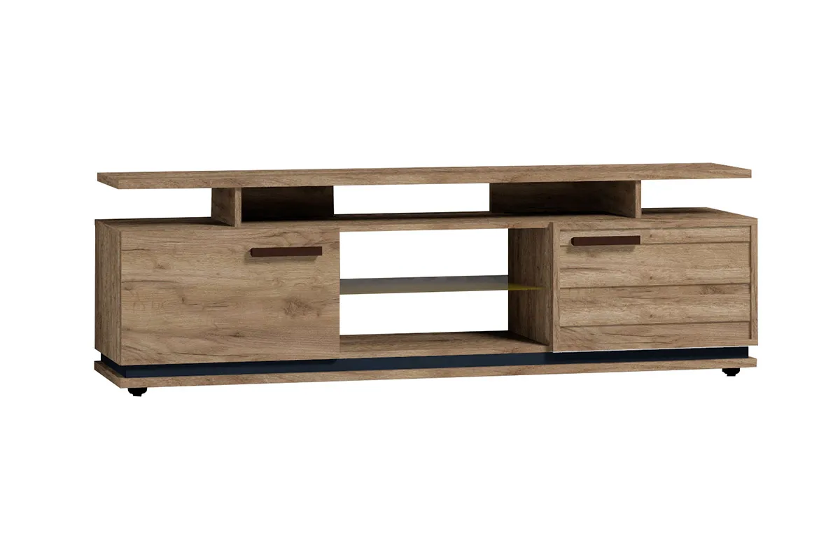 Гостиная Nature комплект 4 (Дуб Табачный Craft/Черный) — Мебель-центр Озерцо