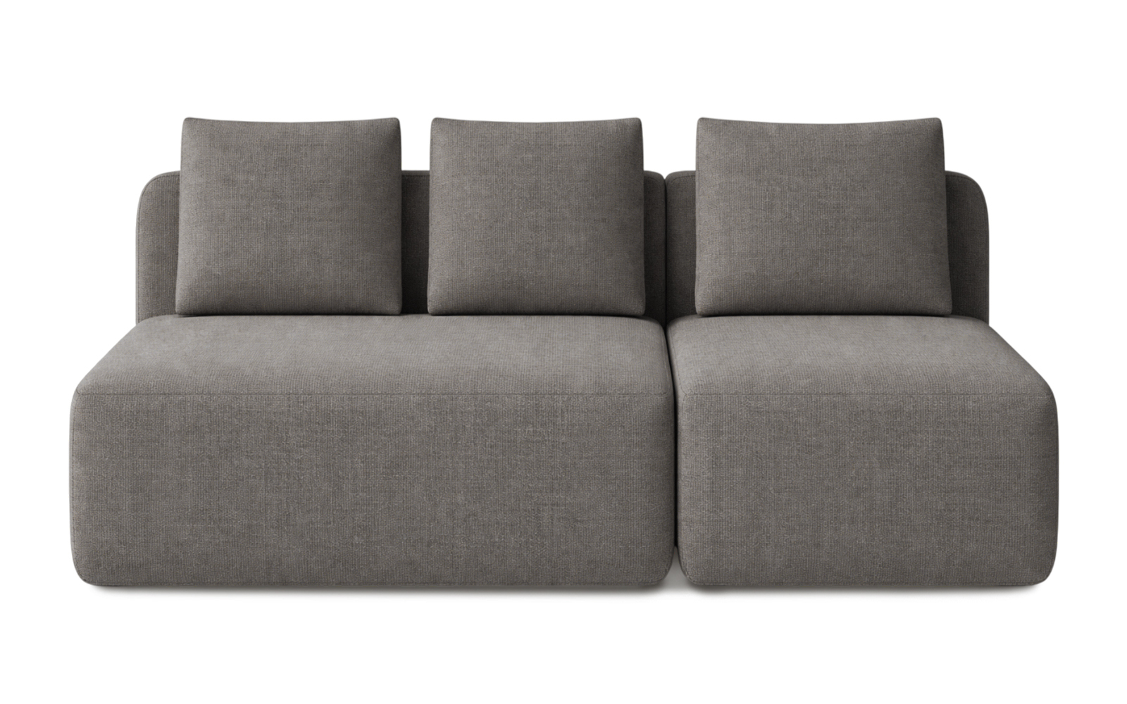 Диван модульный Мольто-2 секц-пуф 125+85-спинка 125+85-Тк. Lidot grey 57 — купить в Озерце