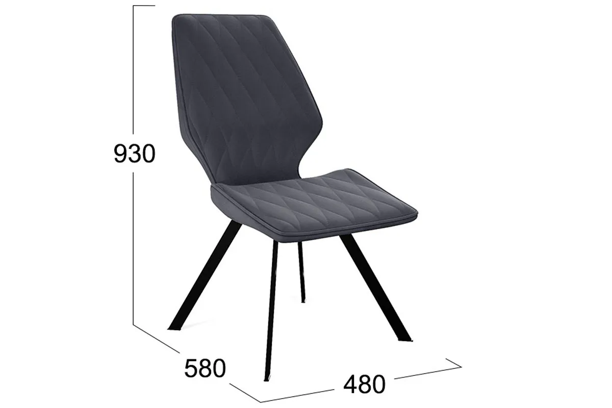 Стул Матэо (Черный муар/Микровелюр BRENDY Graphite) - купить в Озерце