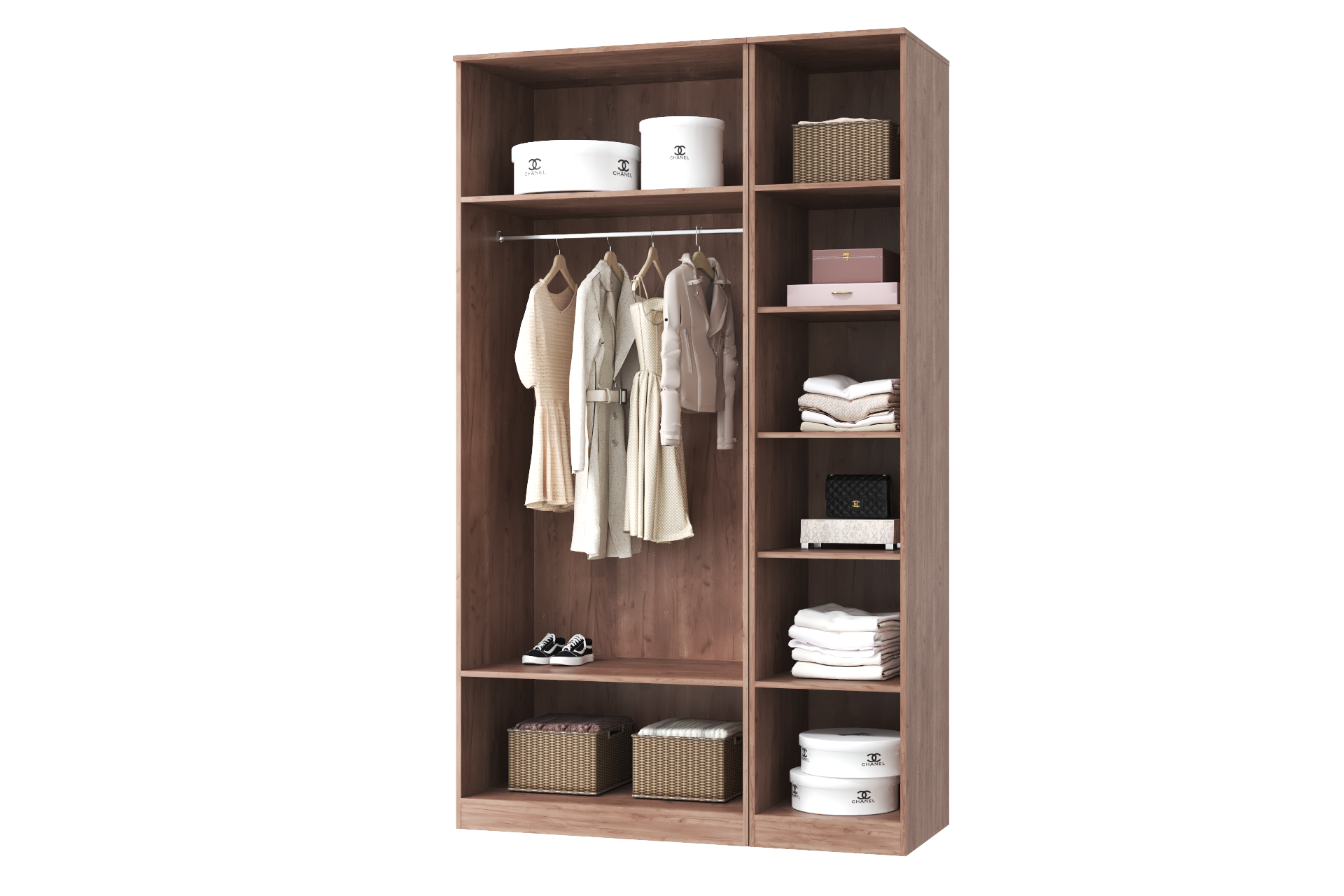 Шкаф 3х-дверный Тоскана (Дуб Табачный/Бисквит) в мебель-центре Озерцо