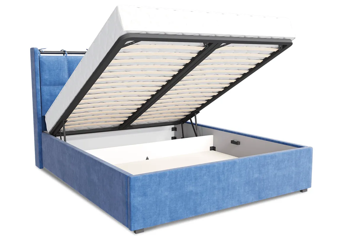 Кровать Женева 1 с ПМ 160х200 (Lovers-22 стоун) 3 кат. - купить в Озерце